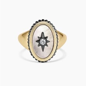 Gorjana Vintage Burst Coin Ring Size 7